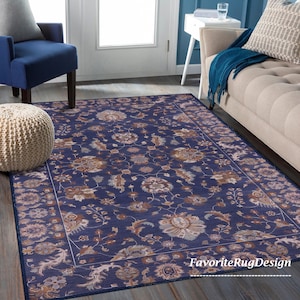 Blue Area Rug, Turkish Ethnic Rug, Entree Runner, Diningroom Rug, Bedroom Runner Rug, Gift Carpet, Saloon Area Rug, Office Rug, Kitchen Rug