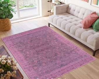 Pink Area Rug, 8x10 Livingroom Rug, Diningroom Rug, Rug for Kidsroom, Turkish Hallway Rug, Ethnic Rug, Bedroom Rug, Kitchen Kilim