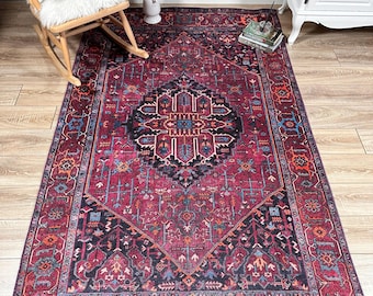Purple/Burgundy Area Rug, Livingroom Rug, Diningroom Rug, Luxury Color, Turkish Hallway Rug, Ethnic Pattern Rug, Bedroom Rug, Bedroom Rug
