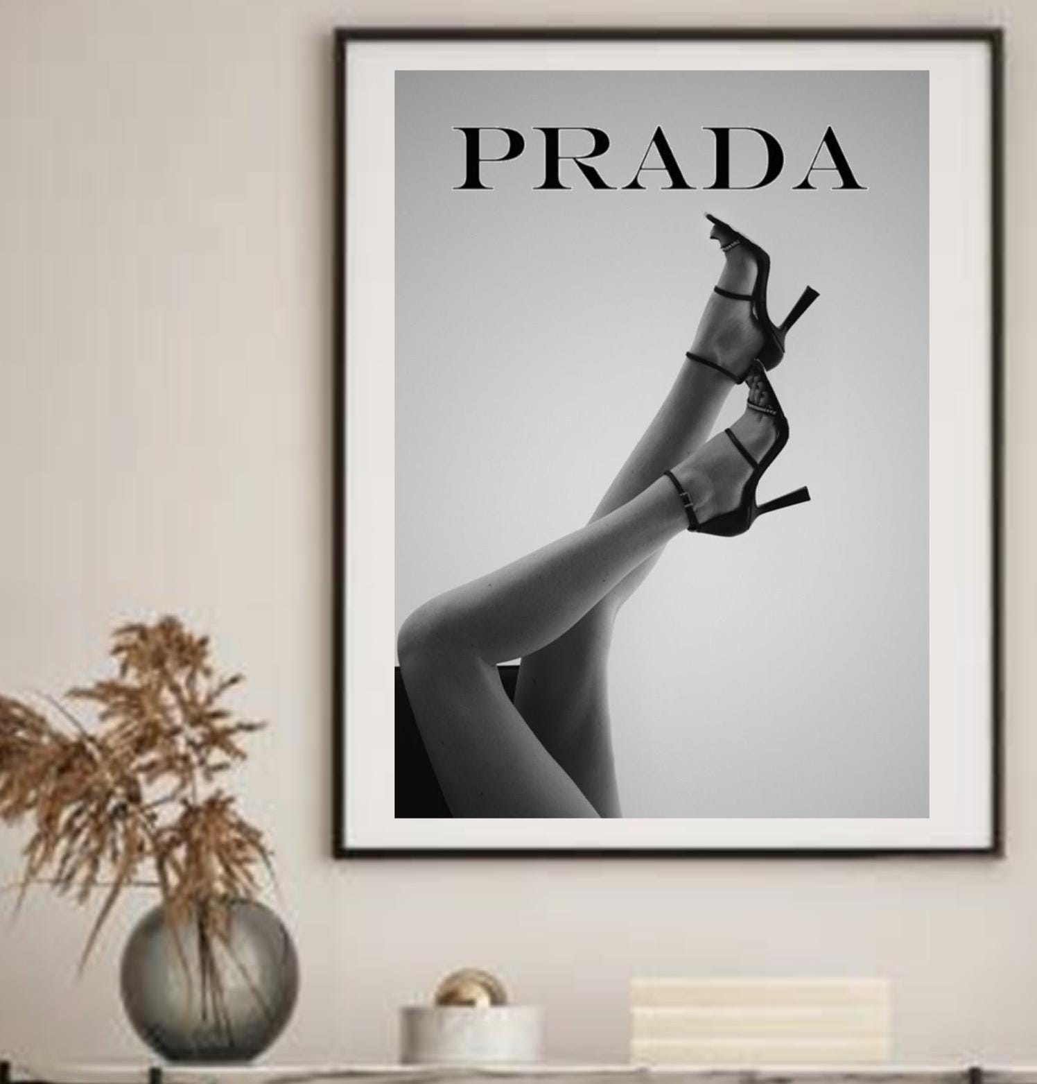 PRADA (プラダ) ロゴプレート レザースニーカー DOWNTOWN メンズ