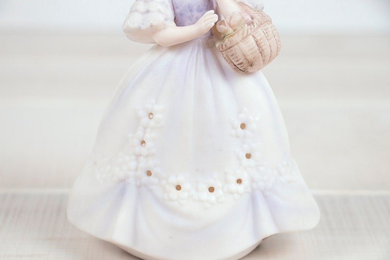 Japan Basket Blonde Hair Lavender Verithin Sachet Ardalt Lady Figurine Dress Lenwile Fine Quality Pomander China Vintage Lady