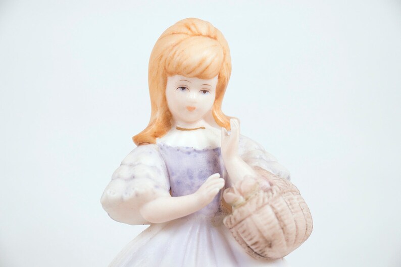 Japan Basket Blonde Hair Lavender Verithin Sachet Ardalt Lady Figurine Dress Lenwile Fine Quality Pomander China Vintage Lady