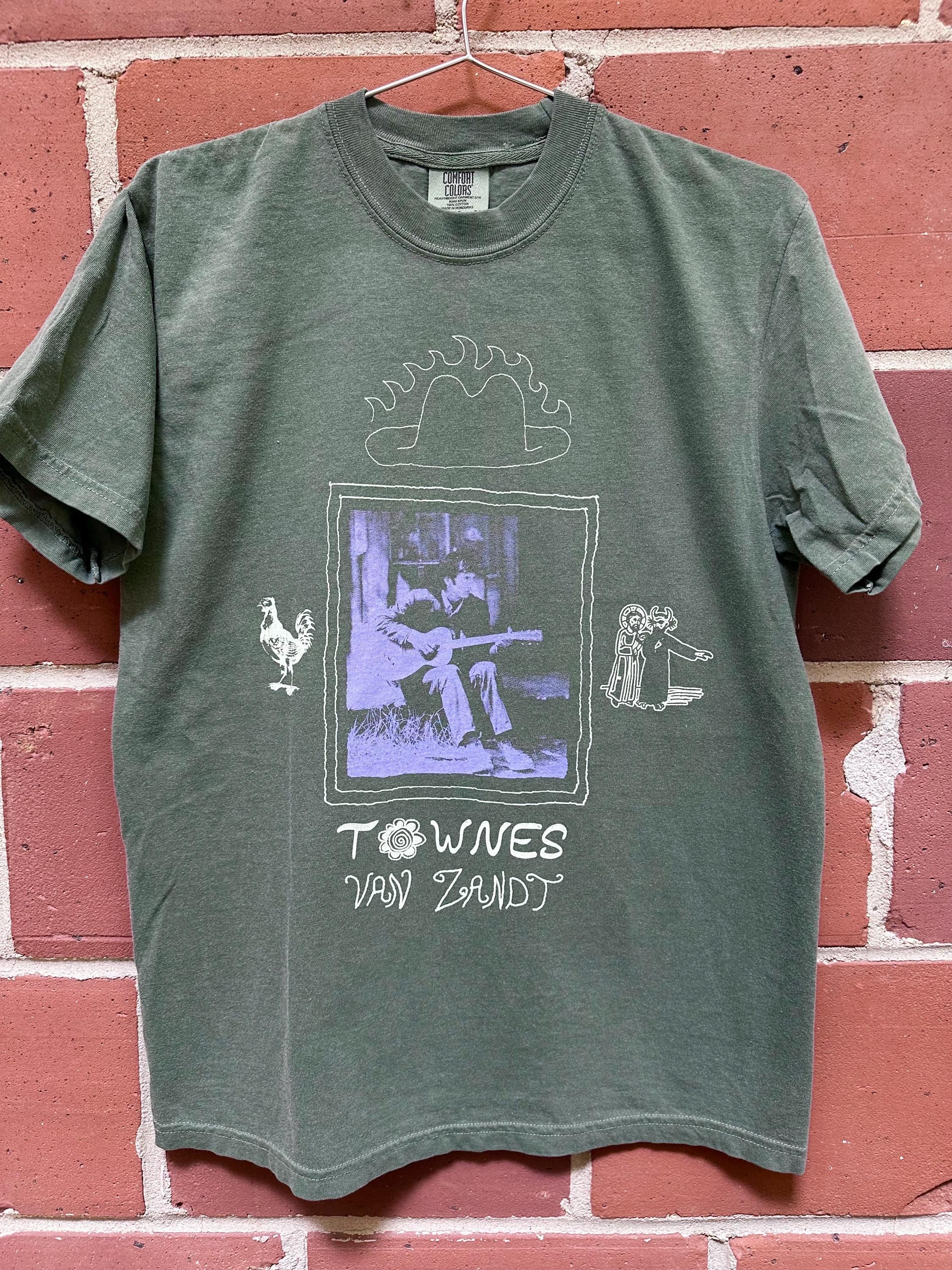 【SATIIIZ】Denid Star Embroidered T-Shirt Townes Van Zandt Fan Art Shirt - Etsy