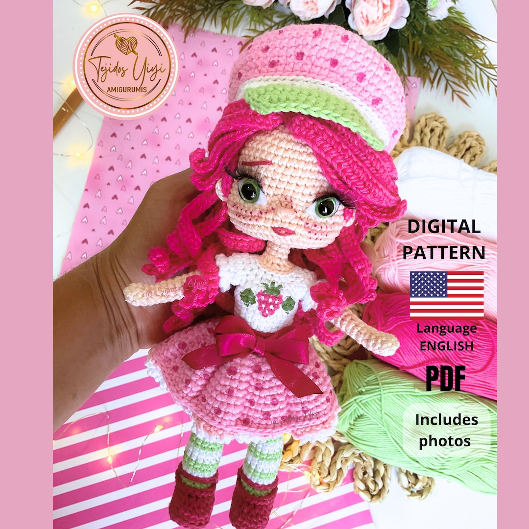 STRAWBERRY SHORCAKE (PDF Digital Pattern) English Language by Tejido ...