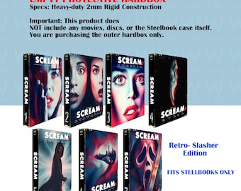 Colección Scream, edición retro-slasher, caja rígida para steelbook (sin películas)