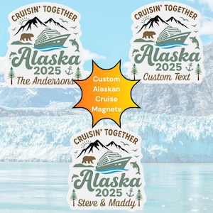 Aimant personnalisé pour porte de croisière en Alaska, aimant personnalisé pour porte croisière en Alaska, aimant pour croisière en couple, aimant pour croisière en famille en Alaska
