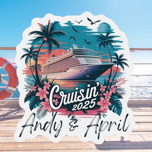 Personalized Cruise Door Magnet, Couples Cruise Door Decor, Custom Cruise Ship Magnet, 2025 Cruise Essentials, Cruise Must Haves