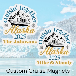 Aimants personnalisés pour porte de croisière en Alaska, aimants pour porte de croisière, croisière en Alaska 2025, croisière personnalisée en Alaska