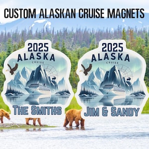 Personalized Alaska Cruise Door Magnet, 2025 Alaskan Cruise, Cruise Door Manget, 2026 Alaskan Cruise, Anniversary Cruise