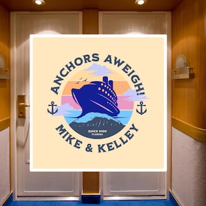 Personalized Cruise Door Magnets, Couples Cruise Magnet for Cabin Door, Cruise Cabin Magnet, Cruise Must Haves, Husband & Wife Cruise Magnet