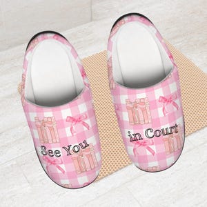 Lawyer Slippers, Gift for Lawyer, Law School Grad Gift, Lawyer Birthday Gift, Funny Lawyer Gift, Esquire Gift, Girly Lawyer Gift