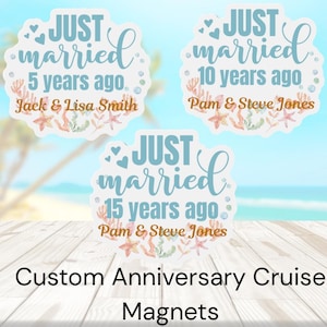 Anniversary Cruise Door Magnets, Just Married Cruise Door Magnet, Cruise Ship Stateroom Magnet, Anniversary Cruise, Couples Cruise