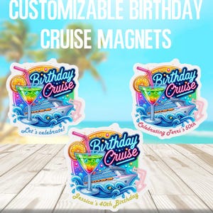 Customizable Birthday Cruise Door Magnet, Personalized Cruise Door Magnet, Birthday Cruise, Cruise Cabin Door Decor
