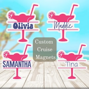 Personalized Cocktail Cruise Name Magnet, Girls Trip Magnet, Cruise Stateroom Magnet, Cruise Essentials, Girls Cruise Trip Magnets