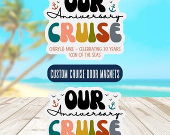 Magnets personnalisés pour porte de croisière d'anniversaire, Magnet croisière d'anniversaire personnalisé, Croisière 10e anniversaire, Décoration de cabine