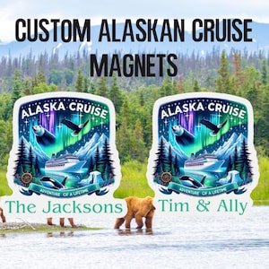 Aimant de porte croisière en Alaska, aimant de porte de croisière personnalisé en Alaska, aimant de porte de croisière personnalisé, croisière en Alaska 2025, accessoires de croisière