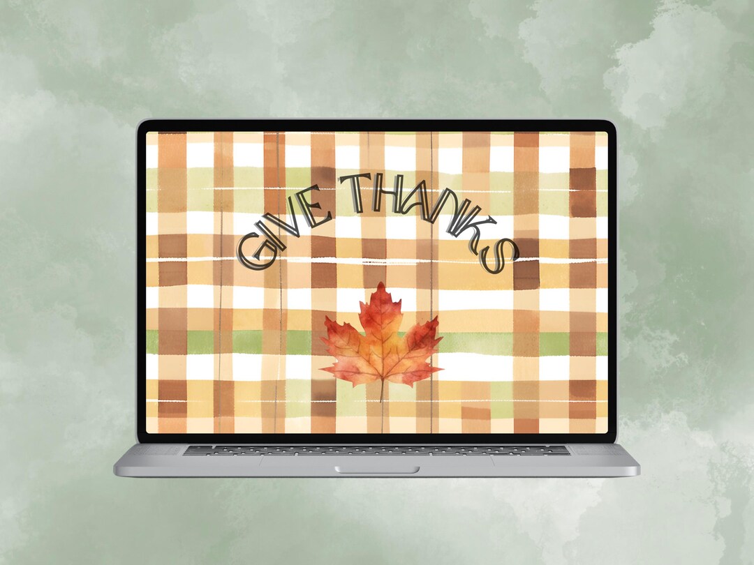 Digital Fall Laptop Wallpaper, Fall Desktop Wallpaper, Thanksgiving ...