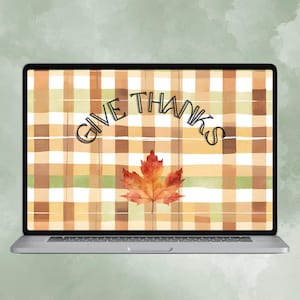 Fondo de pantalla digital de otoño para portátil, fondo de pantalla de otoño para escritorio, fondo de pantalla de otoño para Acción de Gracias, fondo digital, descarga digital instantánea