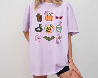 Summerween Pumpkin Shirt, Comfort Colors, Summer Halloween, Spooky Season Tee, Spooky Summer, Spooky Season, Summerween Vibes, Spooky Cute