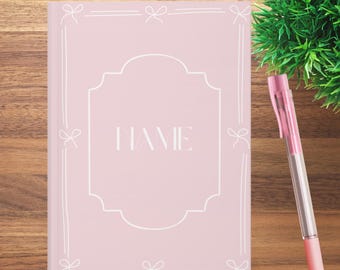 Personalized Pink Hardcover Journal, Gift for Her, Custom Lined Notebook, Personal Diary, 2025 Journal Notebook, Teacher Back to School Gift