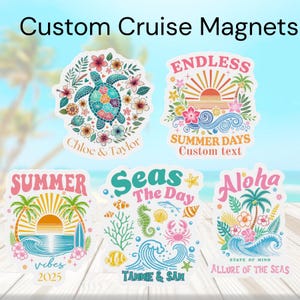 Cruise Door Magnet, Seas the Day Cruise Magnet, Cruise Vacation Accessories,