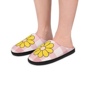 Chaussons Maison Roses Gothiques - Tissu Doux, Semelle EVA Antidérapante - Pour Femme/homme, Maison, Hôtel, Voyage