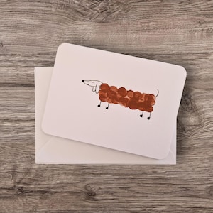 Cartões de impressão digital 3pk - Sausage Dog