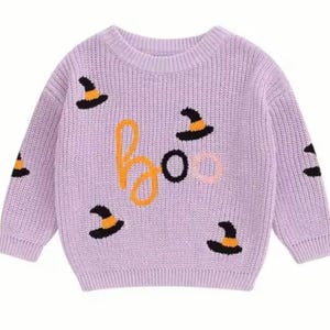 Toddler Girls Halloween “Boo” Sweater