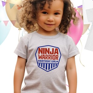 Toddler Birthday Tee, Ninja Warrior in Training, Ninja Birthday Theme, Bella + Canvas 3001T