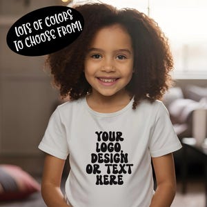CUSTOM Logo Design or Text, Unisex Bella + Canvas 3001Y Jersey Short Sleeve Youth T-Shirt