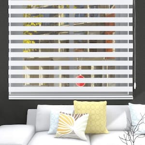 Amazing Narrow Pleated White Zebra Blind, Light Filtering Modern Roller Shades, Custom Sizes Available, Elegant Window Treatment
