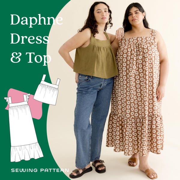 Daphne Dress and Top PDF Download | Digital Sewing Pattern | Instant Download | Confident Beginner | Dress & Top Pattern |