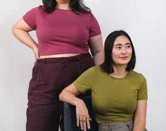 Carrie Crop Top PDF Download | Digital Sewing Pattern | Instant Download | Beginner Friendly | Knit Pattern |