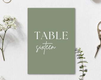 Minimal & Elegant Wedding Table Numbers | Digital Custom Wedding Numbers | Wedding Prints | Custom Wedding Decor | Party Decor