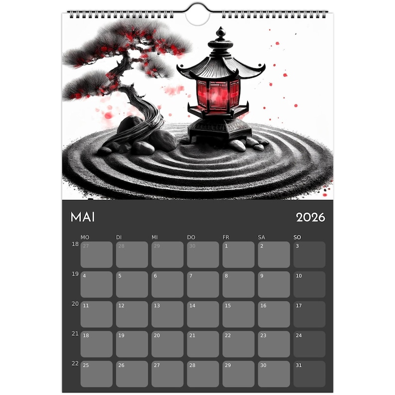 Ink Calendar 2026 – Japanese Ink Art in 12 Meditative Motifs - Etsy