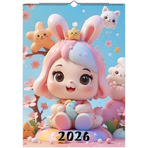 Calendario da parete Kawaii 2026: un anno pieno di dolcezza e magia stagionale