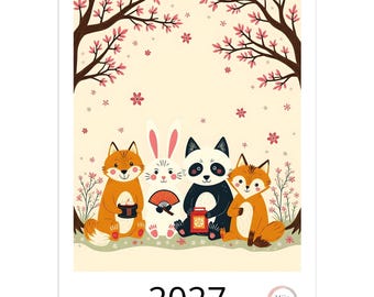 Cute Animals Japan Calendar 2027 – new with a little more space for appointments