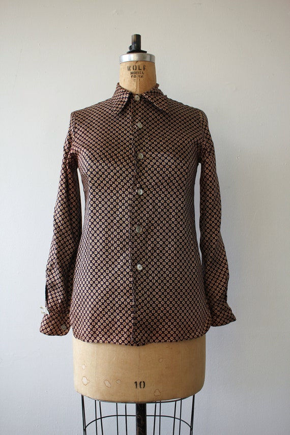 vintage 1970s blouse / 70s reversible blouse / 19… - image 6