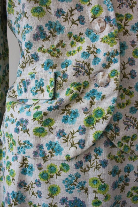 vintage 1950s Suit / 50s Floral Suit / 60s Dress … - image 4