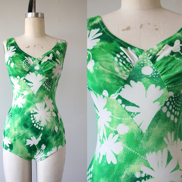 Men's Floral 1960s Bathing Suit Etsy