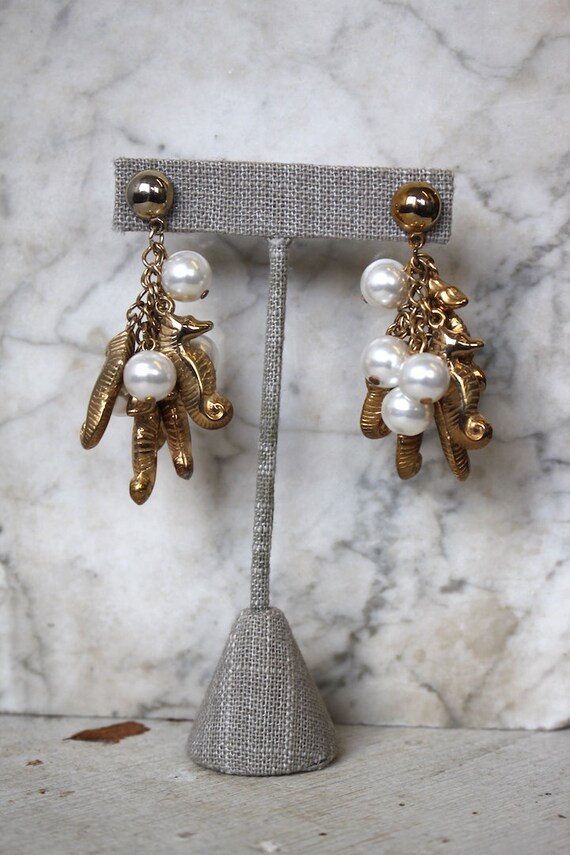 vintage 1990s earrings / 90s gold earrings / 90s … - image 6