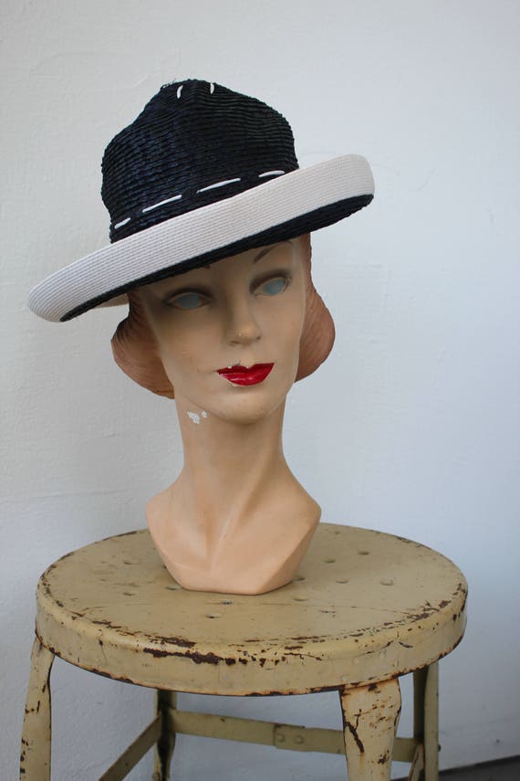 vintage 1970s hat / 1970s YSL straw hat / 70s des… - image 4