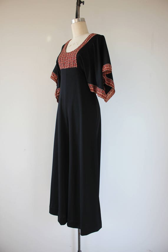 vintage 1970s jumpsuit / 70s palazzo pants jumpsu… - image 4