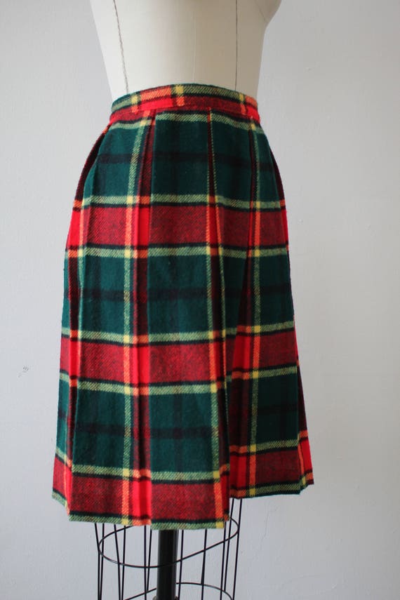 vintage 1960s skirt / 60s plaid skirt / 60s rainb… - image 4