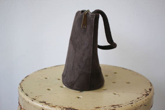 vintage 1940s purse / 40s brown suede handbag / 1… - image 4