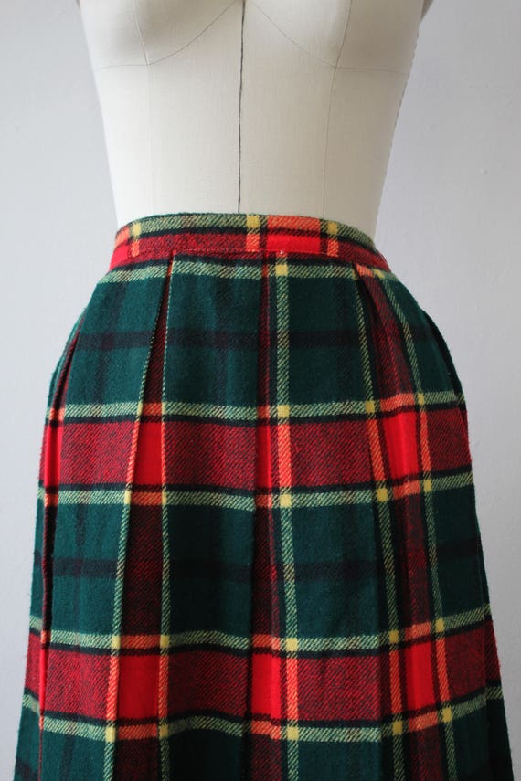 vintage 1960s skirt / 60s plaid skirt / 60s rainb… - image 3