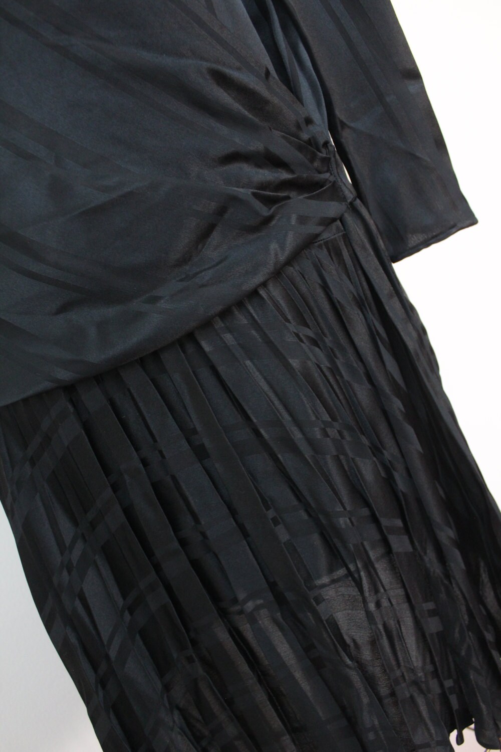 Vintage 1920s Dress / 20s Black Silk Dress / Black Satin - Etsy