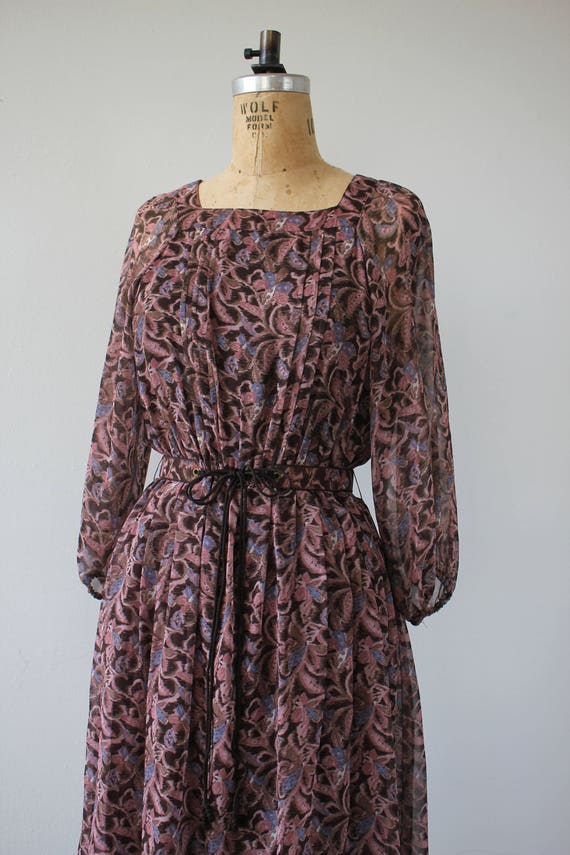 vintage 1970s dress / 70s boho dress / 70s floral… - image 8