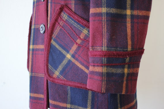 vintage 1980s coat / 80s plaid jacket / 80s winte… - image 5