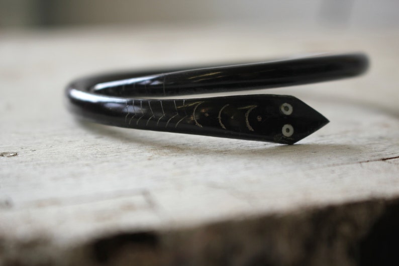 Antique Snake Bracelet / Victorian Horn Snake Bracelet / Etsy
